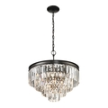 Elk Lighting Palacial 4+1-Light Chandelier in Oil Rubbed Bronze with Clear Crystal 14213/4+1